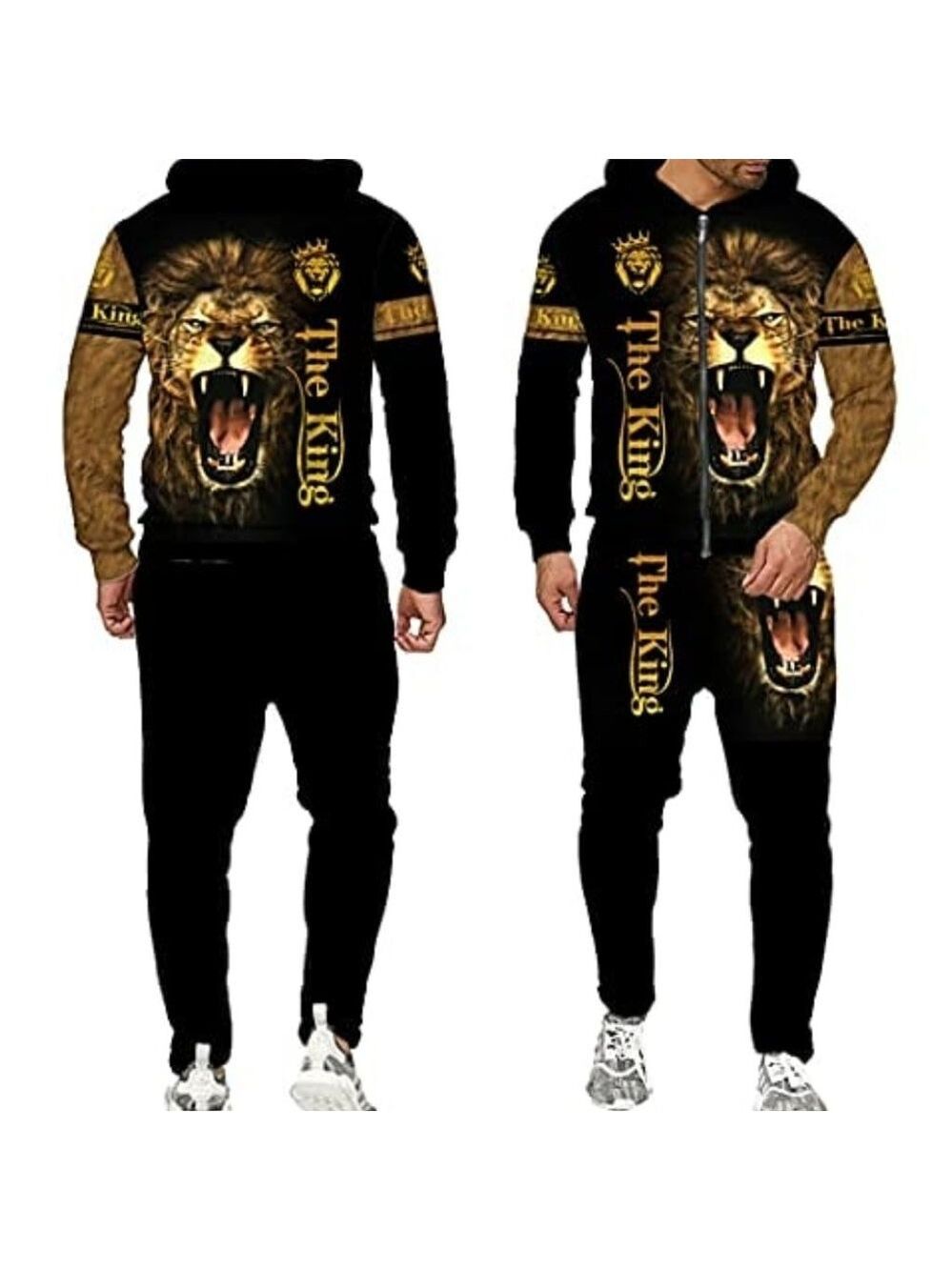 Mens Loin Leo Graphic Track Suit Hoodie Set